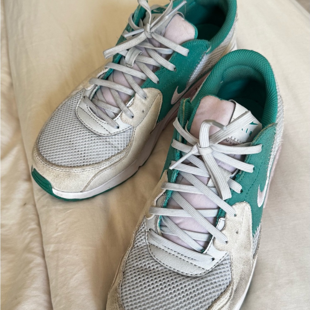 Nike Turquoise and Light Gray Air Max Shoes